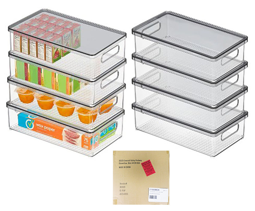 Linus Kitchen Bin W/Lid Clear/Smoke