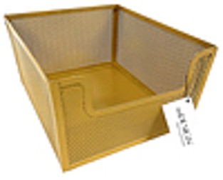 Brass Perforated Dip-Front Bin