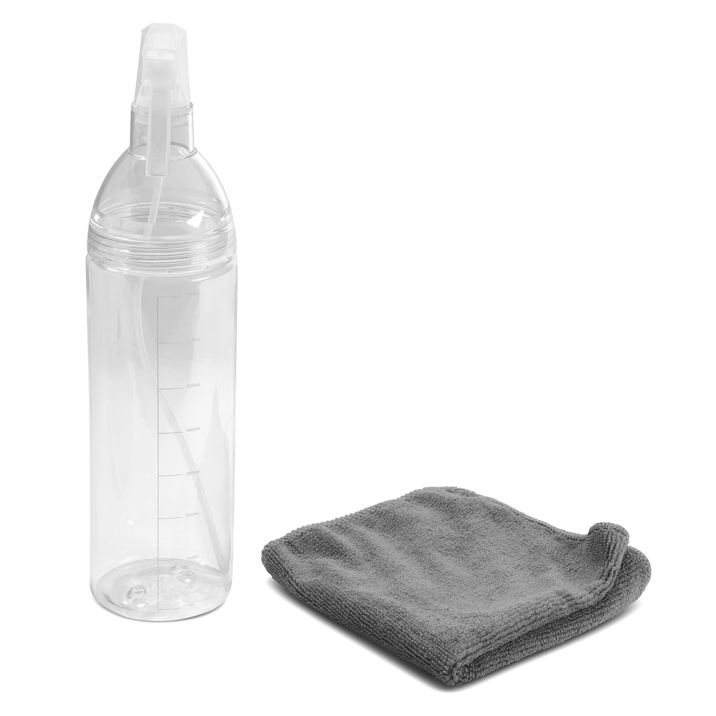 Pure Clean Spray Bottle With 3 Cleaning Cloths - Smoke