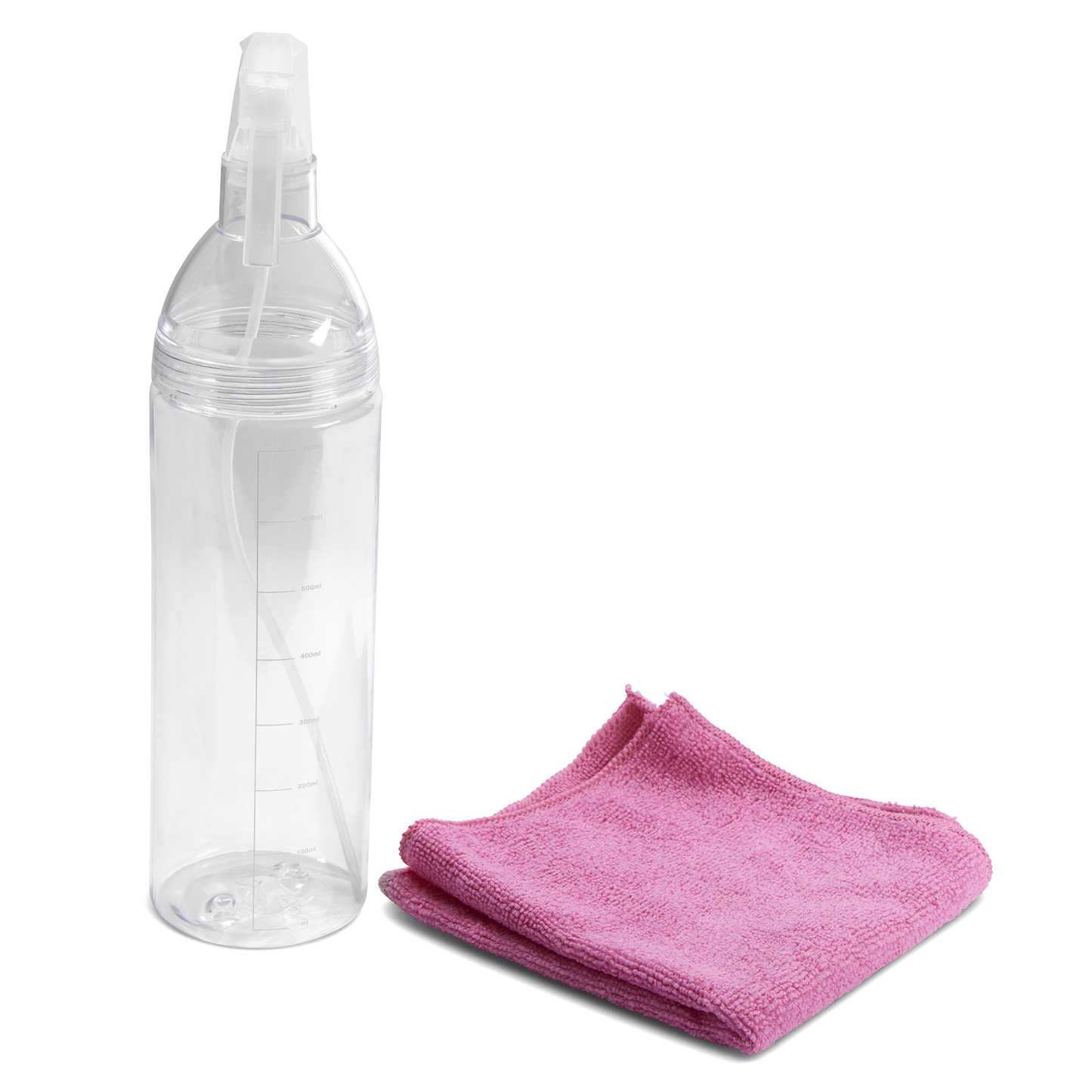 Pure Clean Spray Bottle With 3 Cleaning Cloths - Pink Flare