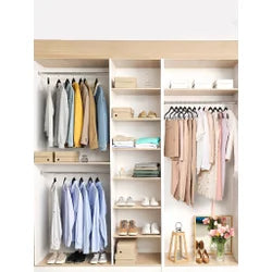 10PC Ivory Velvet Hangers with Clips