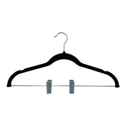 10PC Ivory Velvet Hangers with Clips