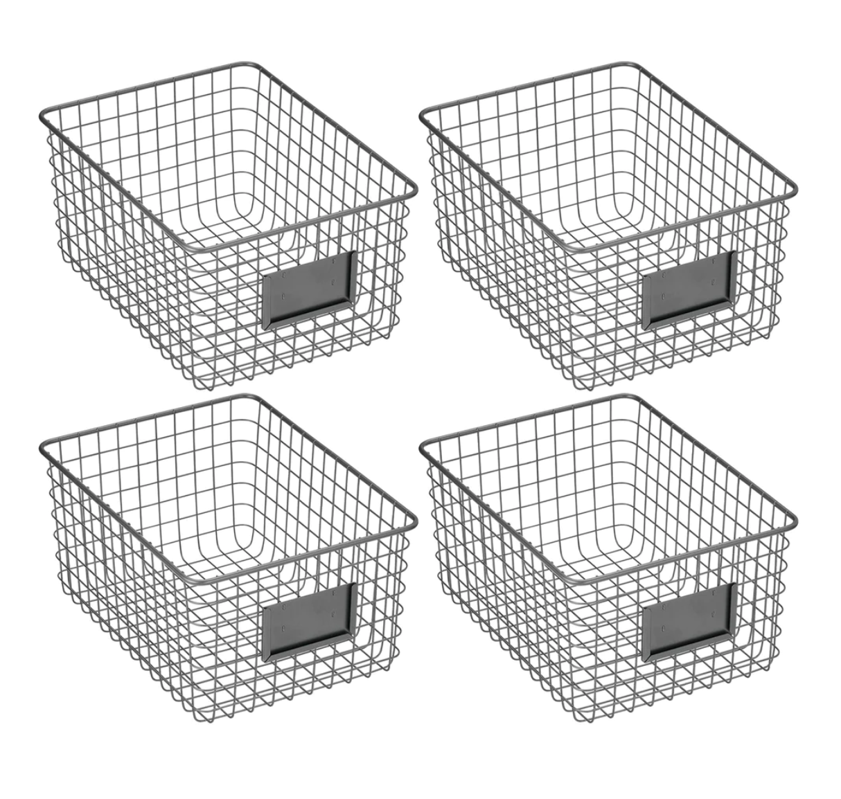 Wire Basket W/Tag Holder Graphite Small