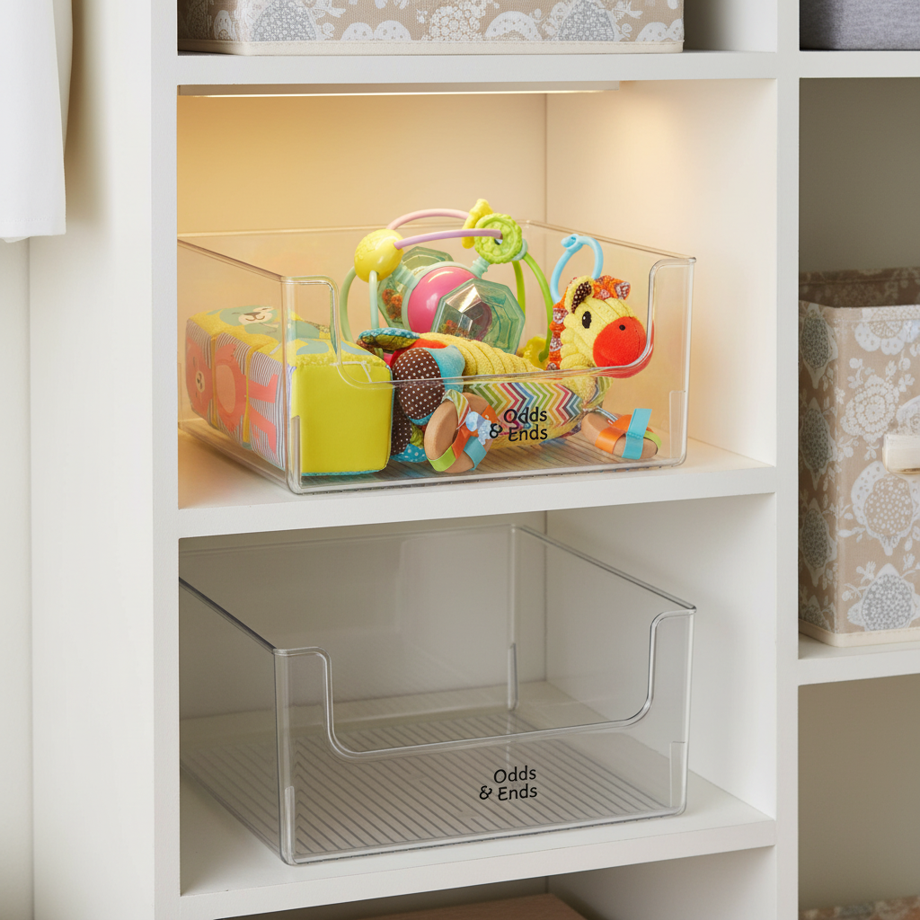 Front Dip Bin w/labels Clear Large