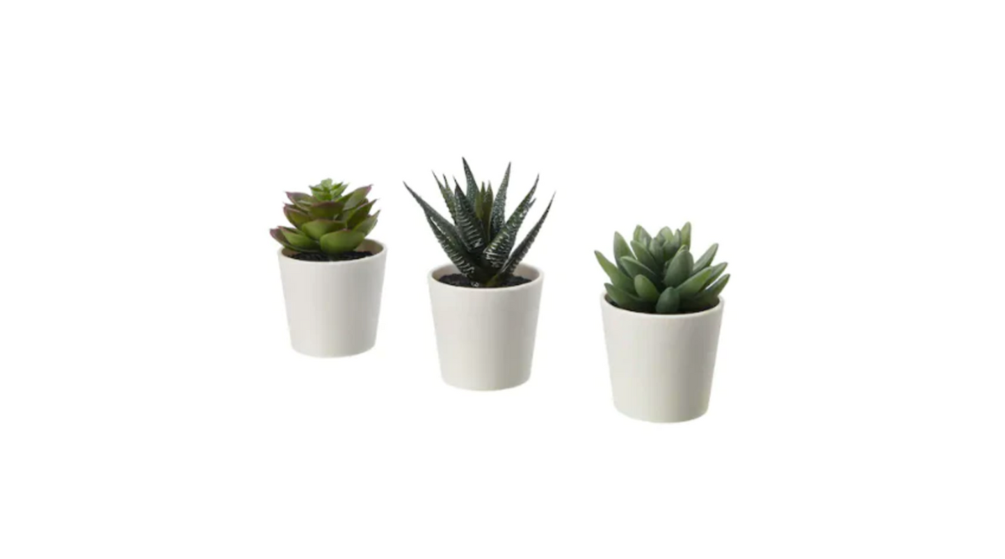 Artificial potted plant / 3 pack