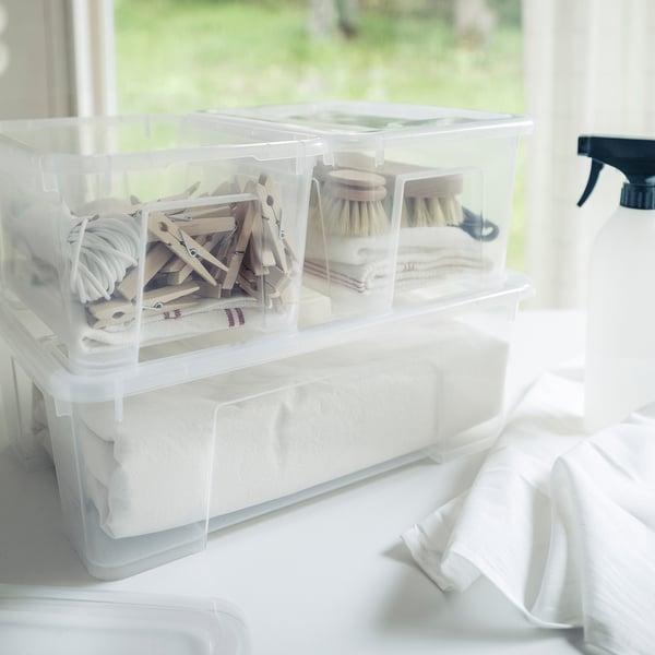 Storage Box Clear X-Small 1 Gal. w/Lid