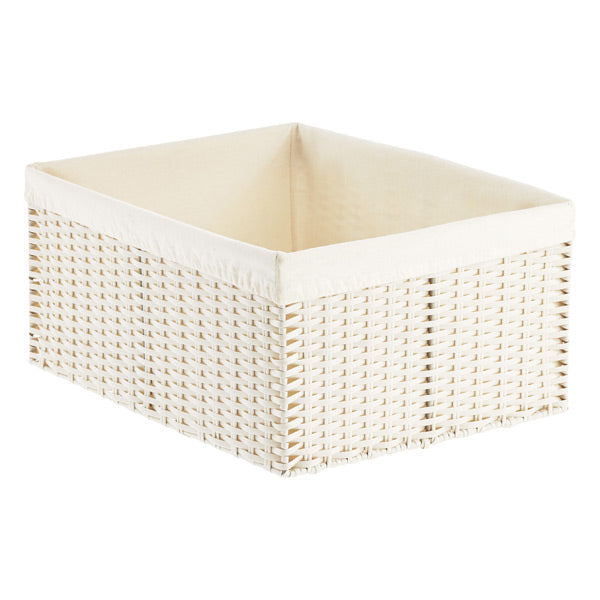 Montauk Rectangular Bin White Large