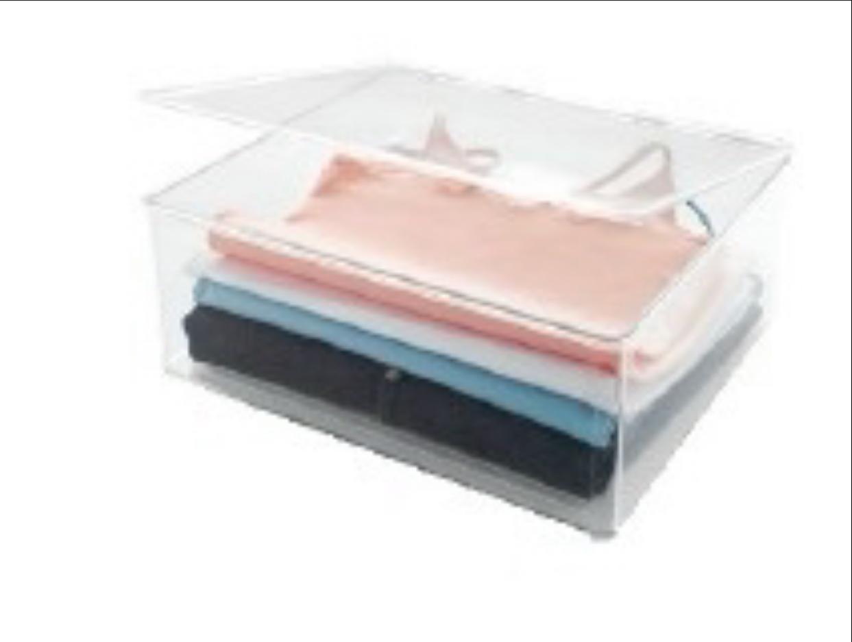 Closet Clothing Medium Box Clear