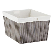 Load image into Gallery viewer, Montauk Rectangular Tapered Basket Grey
