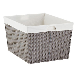 Montauk Rectangular Tapered Basket Grey