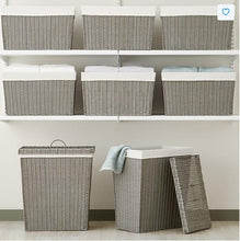Load image into Gallery viewer, Montauk Rectangular Tapered Basket Grey
