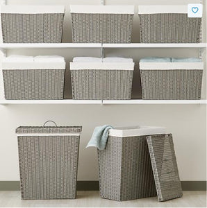 Montauk Rectangular Tapered Basket Grey