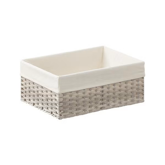 Montauk Rectangular Bin Light Grey Medium