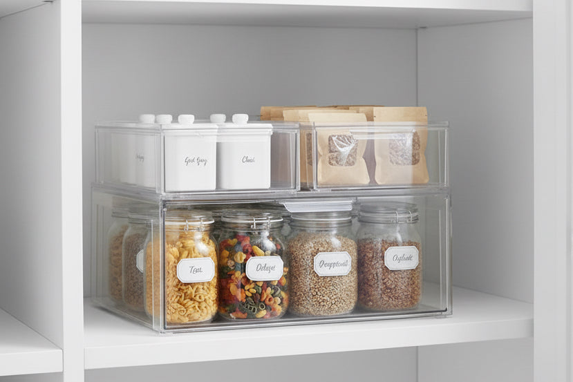 BIN,STCKNG,DRAWER,ORG, Clear Large