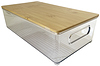 Clear Storage Bin with Bamboo Lid