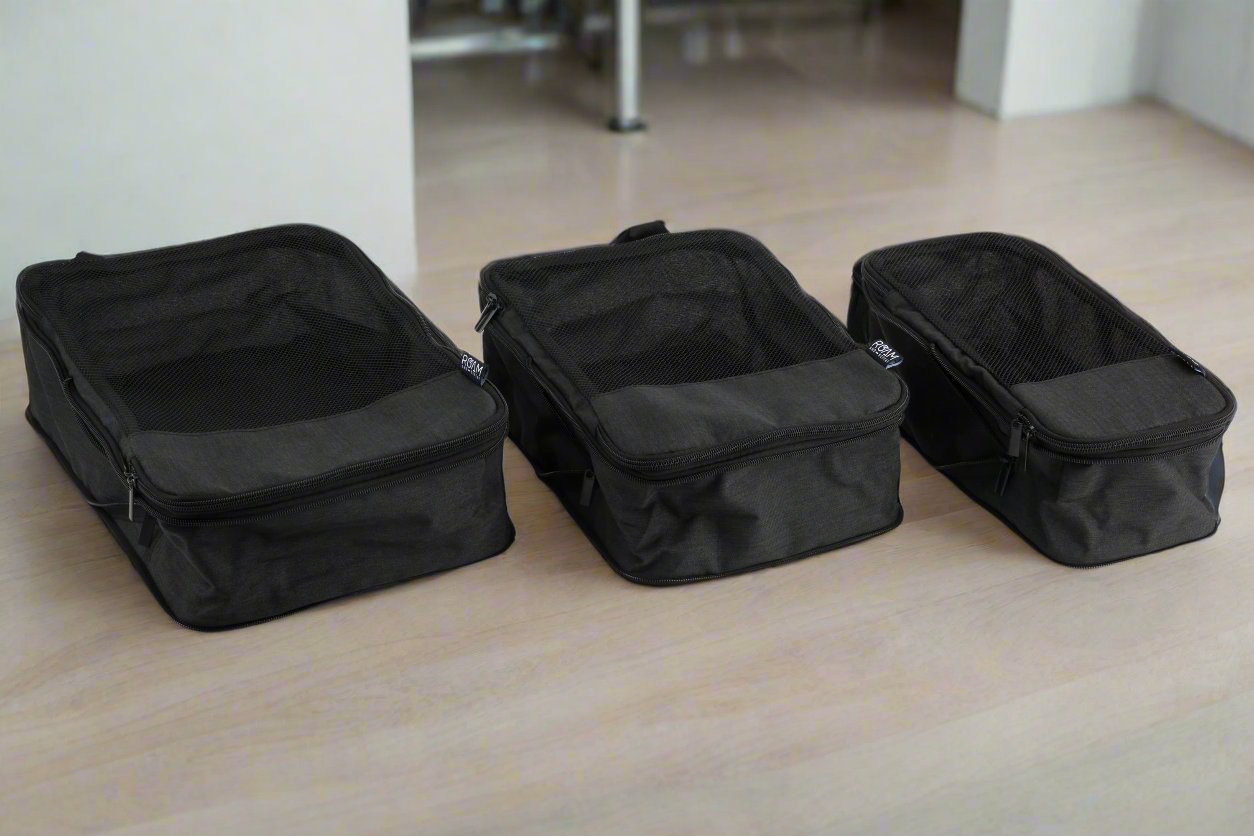 Deluxe Packing Cubes - Set of 3 - Black
