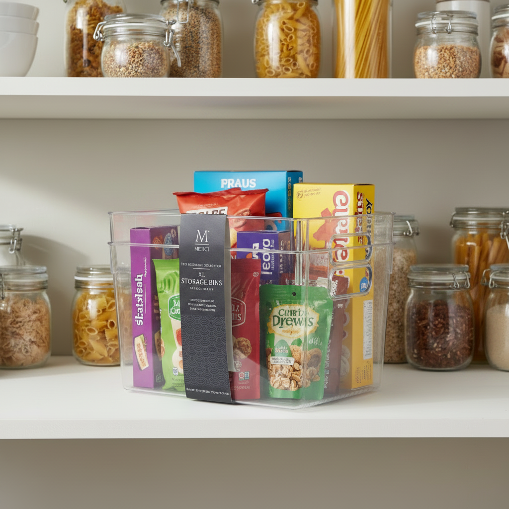 Storage Bin Clear Large 2/PK