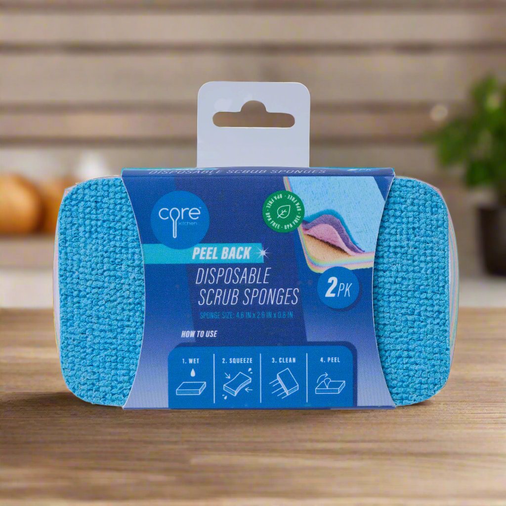 2pk 12 Layered Peel Back Scrub Sponge