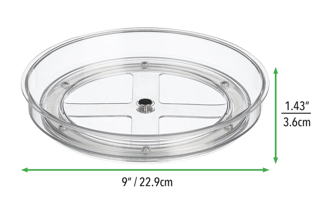 Turntable 9" x 1" Clear