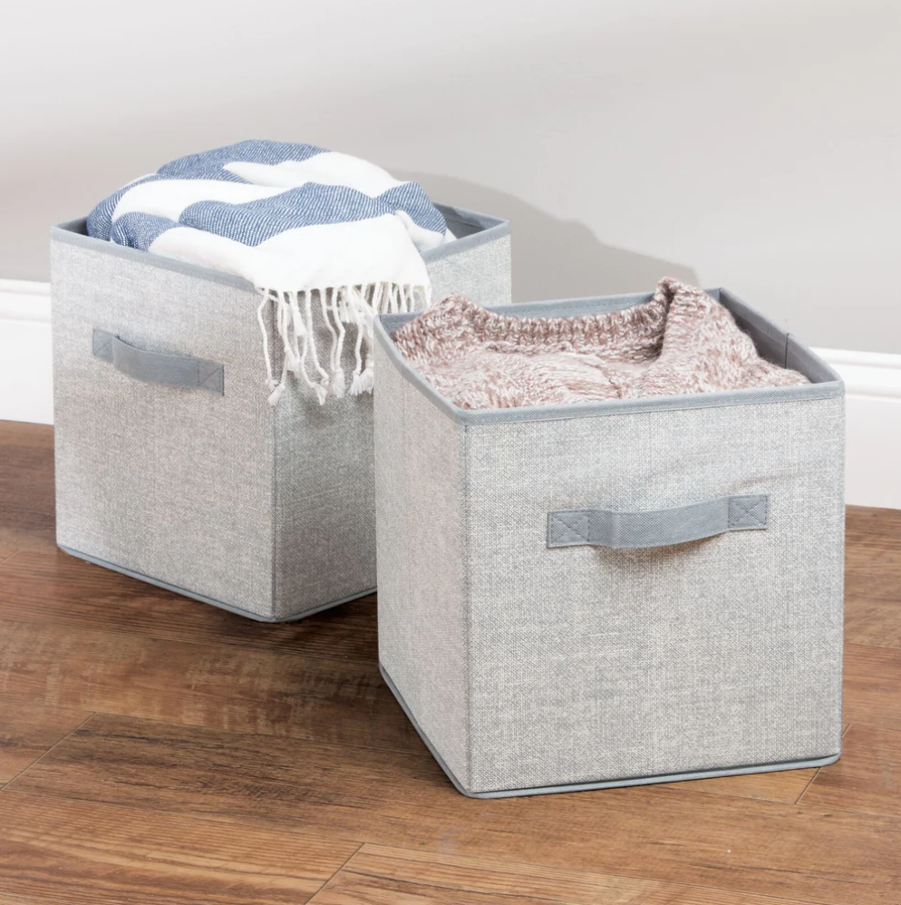 LINEN STORAGE CUBE GRAY