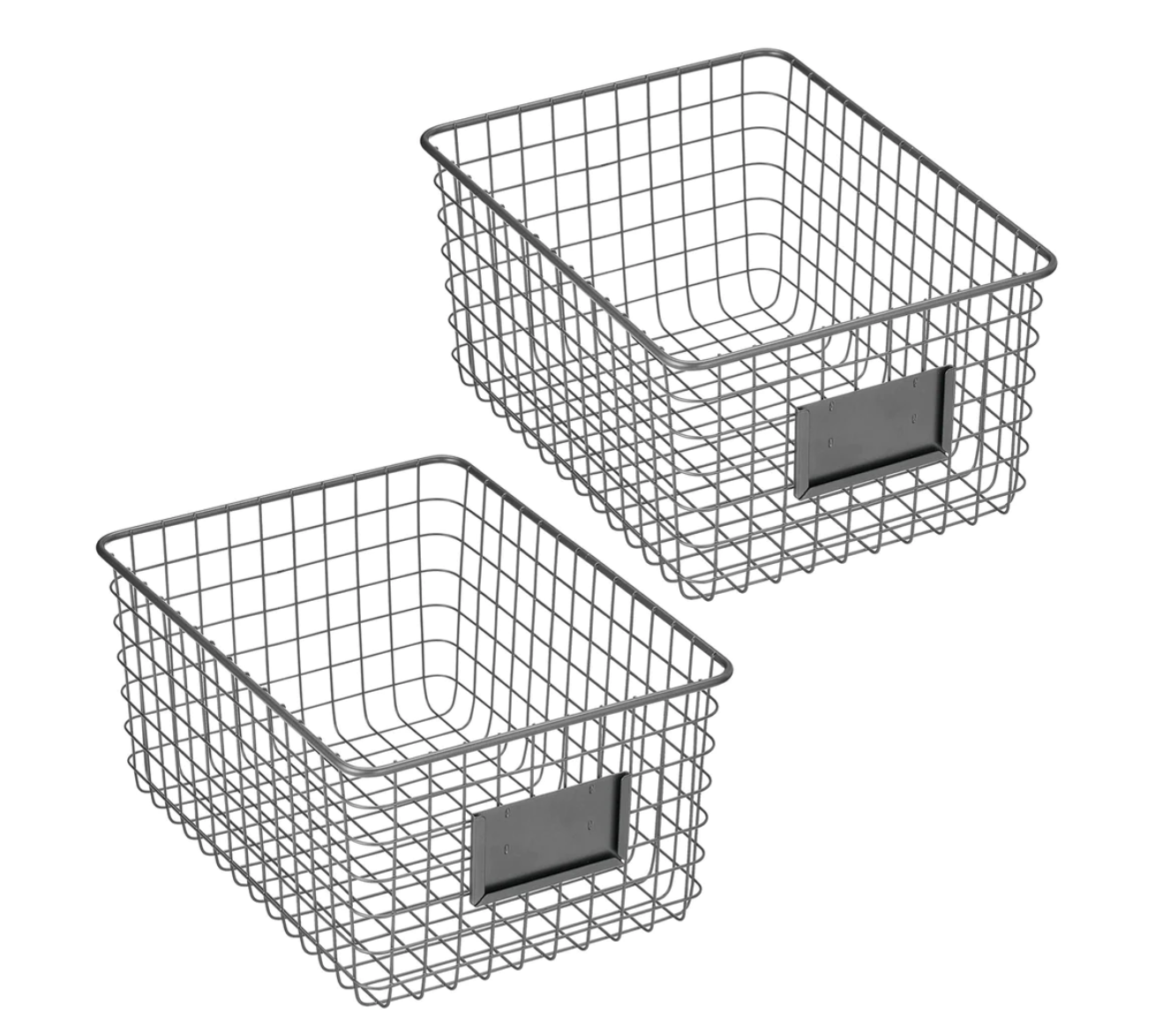 Wire Basket W/Tag Holder Graphite Small