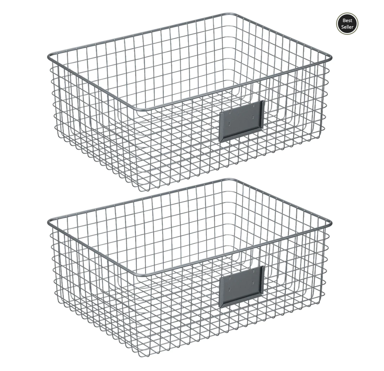 Wire Basket W/Tag Holder Graphite Large