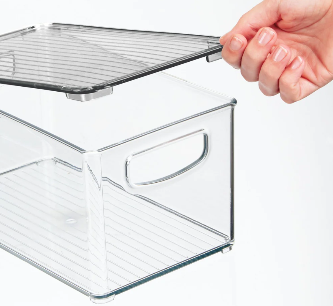 Stackable Storage Bin w/Lid Medium