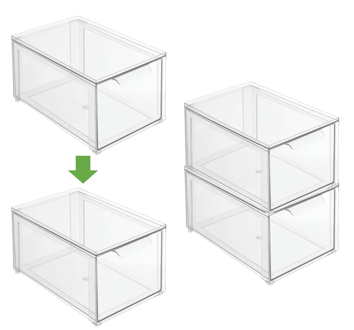 Acrylic Drawers Large w/labels Set of 2