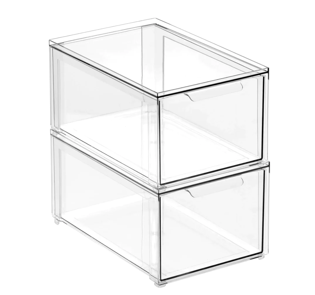Acrylic Drawers Large w/labels Set of 2