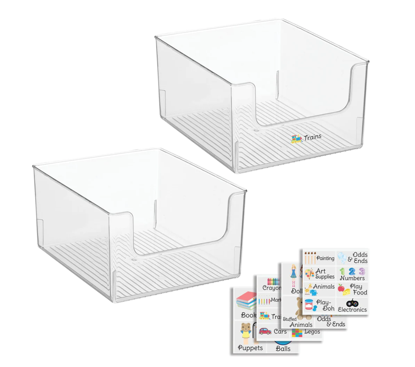 Front Dip Bin w/labels Clear Medium