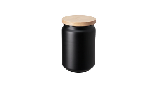 Jar with lid black, 37 oz