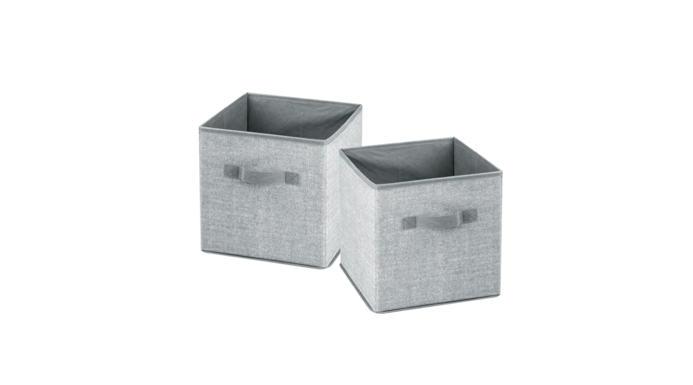 LINEN STORAGE CUBE GRAY