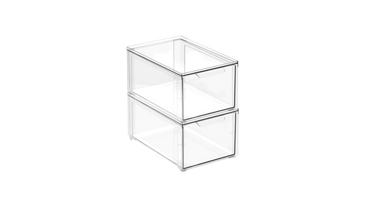 Acrylic Drawers Large w/labels Set of 2