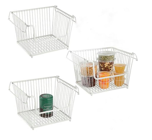 Stackable Basket White
