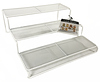 White metal mesh three-tier organizer