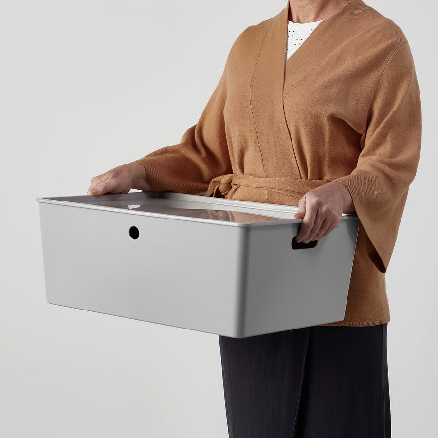 Box With Lid Large Light Gray