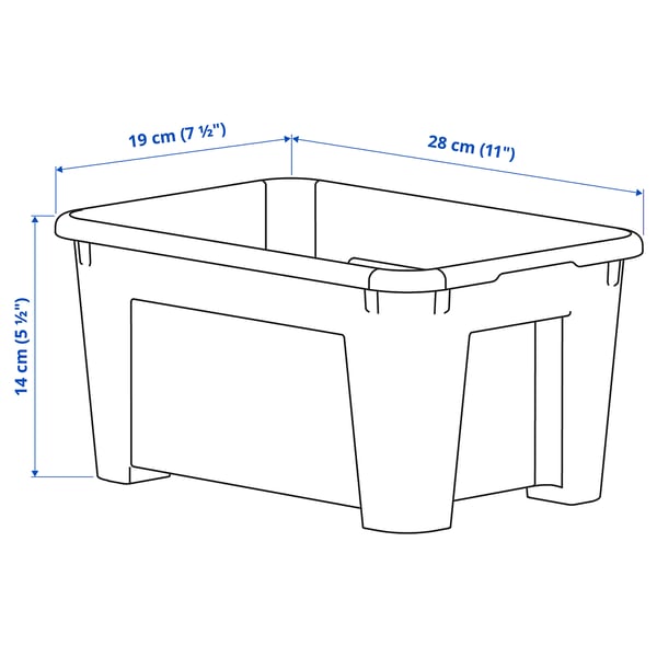 Storage Box Clear X-Small 1 Gal. w/Lid