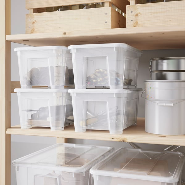 Storage Box Clear X-Small 1 Gal. w/Lid