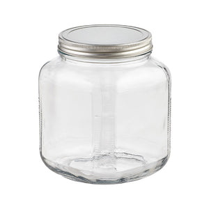 Glass Cracker Jar Aluminum Lid 2 qt.