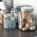 Load image into Gallery viewer, Glass Cracker Jar Aluminum Lid 2 qt.
