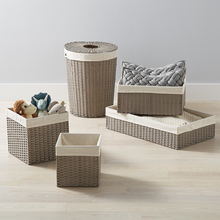 Load image into Gallery viewer, Montauk Rectangular Bin Grey Large
