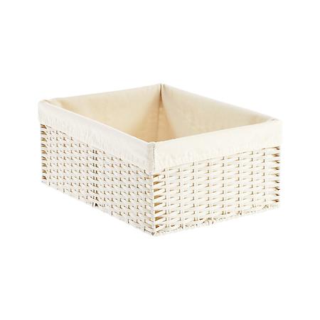 Montauk Rectangular Bin White Medium