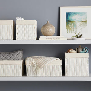 Montauk Rectangular Bin White Large