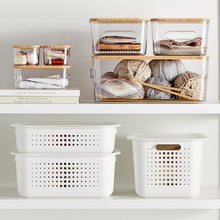 Load image into Gallery viewer, Nordic Storage Basket w/ Handles &amp; Lid Small
