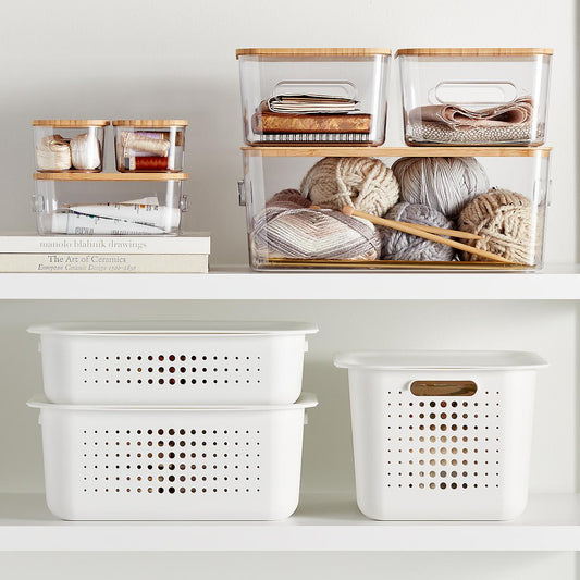 Nordic Storage Basket w/ Handles & Lid Large