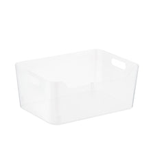 Load image into Gallery viewer, Plastic Storage Bin w/ Handles Clear Medium

