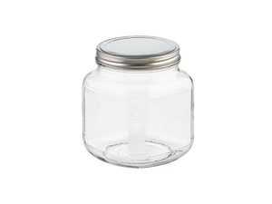 Glass Cracker Jar Aluminum Lid 1 qt.