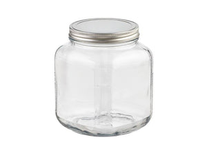 Glass Cracker Jar Aluminum Lid 2 qt.