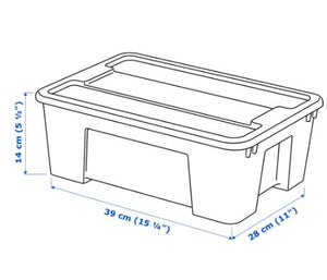Storage Box Clear Small 3 Gal. w/Lid