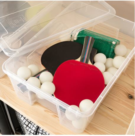 Storage Box Clear Small 3 Gal. w/Lid